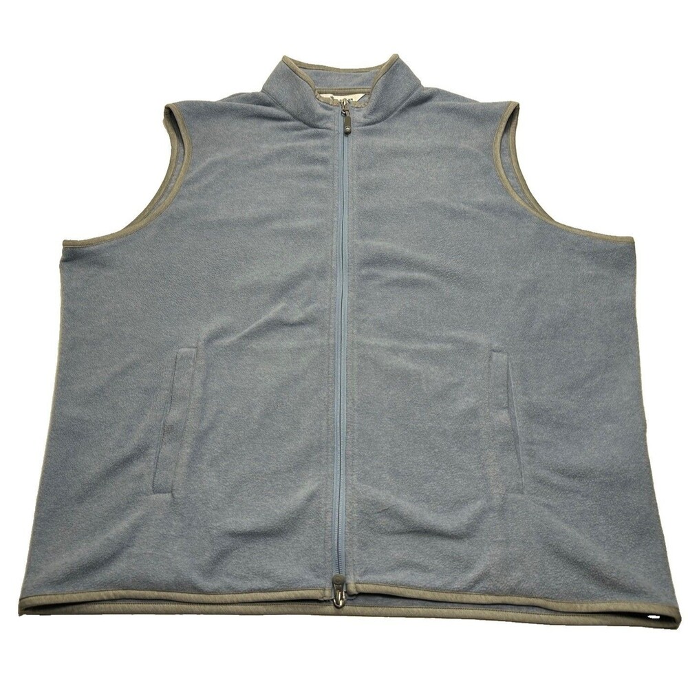 Men's Peter Millar All-Day Micro Fleece Vest Size XXL Lake Blue MS20EZ39